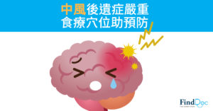 中風後遺症嚴重 食療穴位助預防